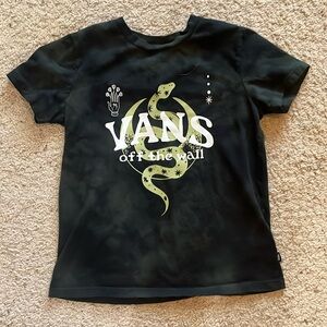 Green tie-dye Vans t-shirt; size M; never worn